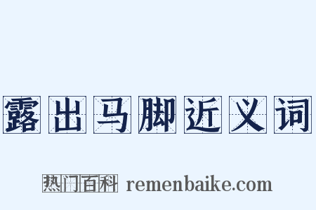 露出马脚近义词是什么意思的图片